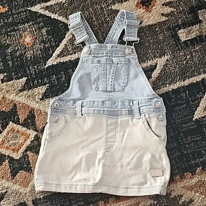 Seven for all mankind denim overall skirt